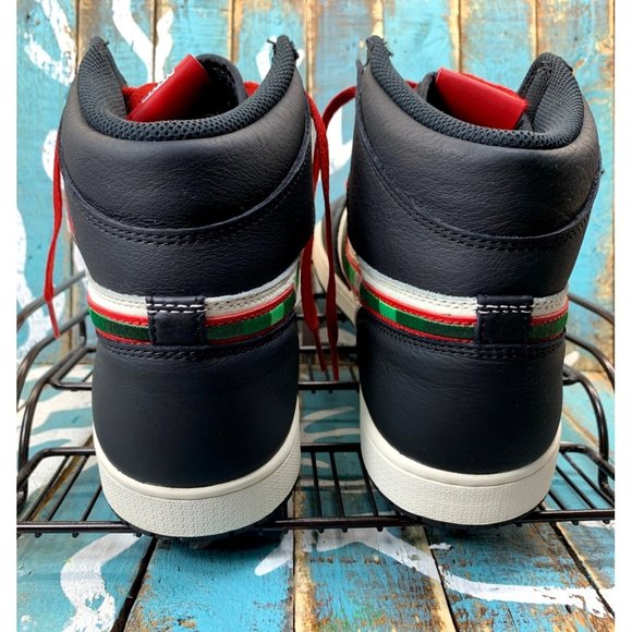 Nike Air Jordan 1 High OG (555088-015) Sz 12 Black Red Green Sports Illustrated - Picture 6 of 10